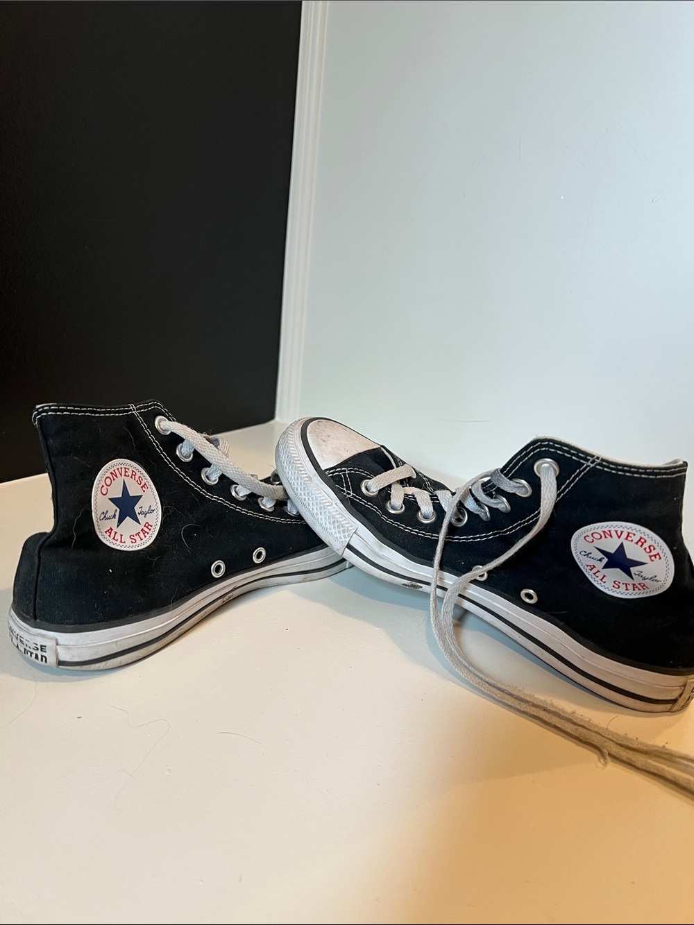Converse Kids Black and White High-Top Sneakers